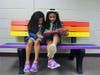 Students at Kruse have a Buddy Bench where they can go to make new friends if they are feeling lonely.