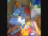 Some of the school supplies donated by the Harald Viking Lodge for District 146