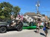 Lemont Scouts and their camping-themed float