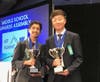 Ivy Bridge Academy Debate Team members Prajwal Saokar (L) and Brian Yoo (R) - Riverwatch Middle School