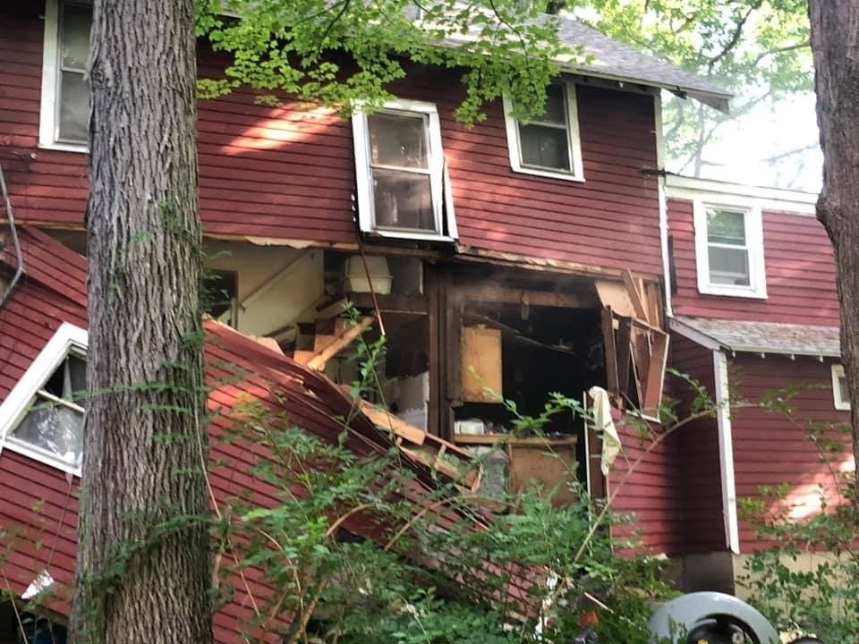The explosion happened at 105 Woodbine Rd. and much of the residence collapsed.