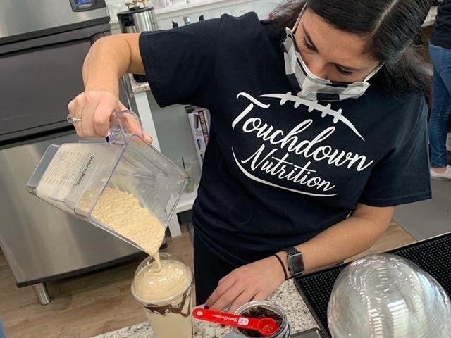  Touchdown Nutrition opened in late November at 750 Boston Post Road and it sells a wide array of shakes, energizing teas and protein coffees.