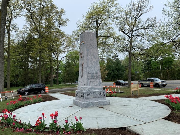 Rainbow Monument Concrete Work Completed Garden City, NY Patch