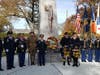 The Long Island chapter of the 42nd Rainbow Division Association conducted a wreath placement ceremony at the Rainbow Monument on Saturday, November 9 in honor of Veterans Day.
