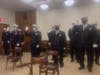 Chief Thomas Strysko, 1st Assistant Chief Devyn Moody, 2nd Assistant Chief Matthew Pearn and 3rd Assistant Chief James Taunton take their oaths during a brief ceremony at Village Hall on Thursday, June 18, 2020.