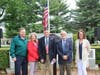 Post Commander Frank Tauches, Jr. (center) with (from left) Trustees Tom O’Brien and Colleen Foley, Mayor Cosmo Veneziale and Trustee Mary Carter Flanagan.