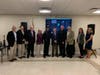 Officer Imperatore with Trustee Terry Digan, Tom O’Brien and John Delany, Officer Imperatore’s mother, Joanne Courtade, Mayor Cosmo Veneziale, Commissioner Kenneth Jackson and Trustees Bruce Chester, Mary Carter Flanagan and Colleen Foley.