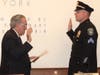 Mayor Cosmo Veneziale administers the oath of office to Sgt. Michael Punch, who joined the Department in 2010.