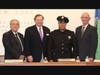 Police Officer Peter Rozo with (front left) Mayor Cosmo Veneziale, Deputy Mayor Thomas O’Brien and Police Commissioner Kenneth Jackson.
