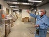 Franciscan Health Olympia Fields chaplain Rev. Ted Ostrowski blesses the medical supplies ready for shipment to Ukraine.