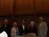 Plymouth Township Council members recognize Officers Christopher Schwartz and Joseph DiDonato, who were promoted to Sgt.