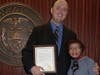 Harmonville volunteer firefighter Kevin Ambs rescued Charlene Washington from a burning vehicle. 
