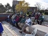 Veterans attend Plymouth Township's first annual veterans ceremony in 2018.