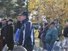Veterans salute during Plymouth Township's first annual veterans ceremony in 2018.
