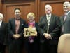 Plymouth Township Council presented Councilwoman Lenore Bruno with a plaque commemorating her years of service.