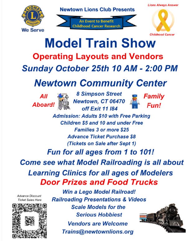 Newtwon Lions Model Train Show to benefit Childhood Cancer