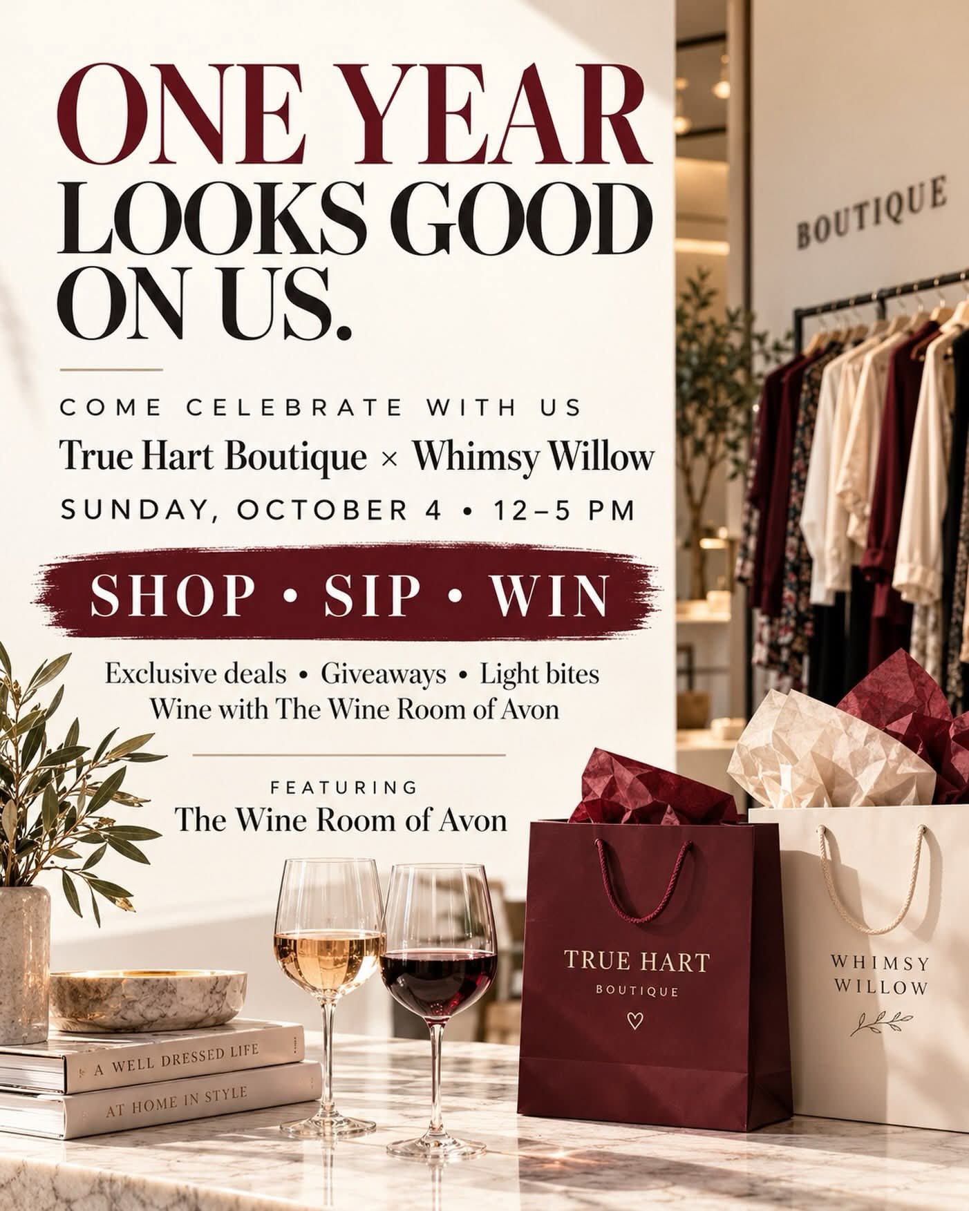 True Hart Boutique x Whimsy Willow Anniversary Celebration