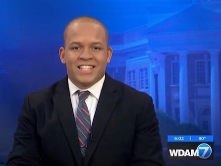 Glassboro native and Rowan College of South Jersey graduate, Leon Purvis, on the set of WDAM in Mississippi. 