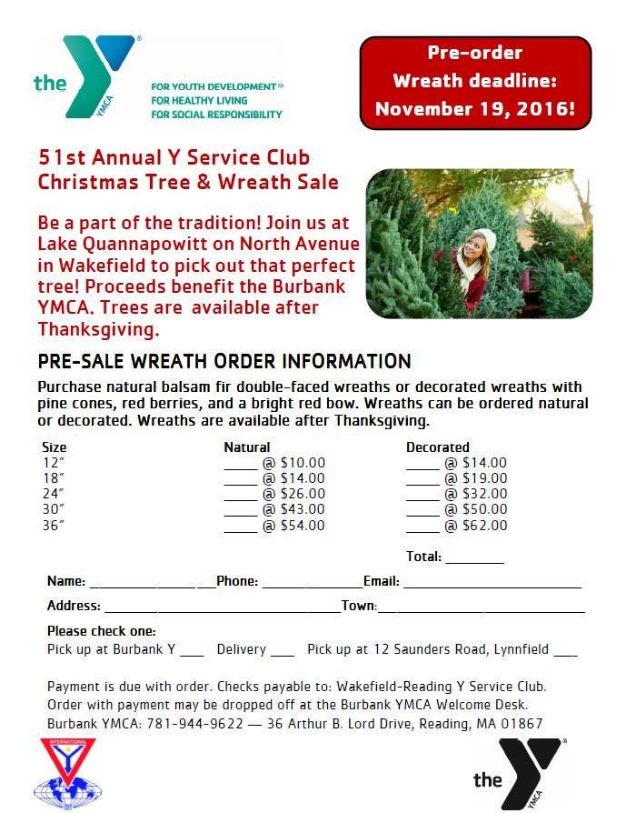 51st Annual Y Service Club Christmas Tree and Wreath Sale to benefit