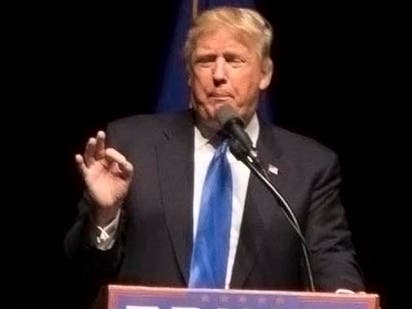 Donald Trump speaks on the campaign trail in Hartford.