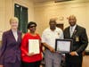 Freddy Jackson, third from left, was honored as West Haven African American Citizen of the Year Thursday at City Hall.