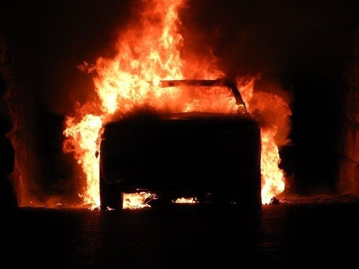A car fire inside a landmark tunnel early Friday.