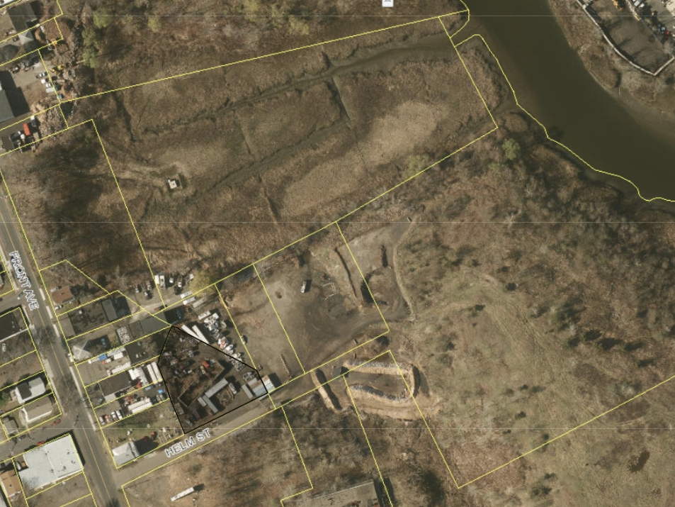 A satellite image shows the proposed Enterprise Zone on Front Avenue in West Haven.
