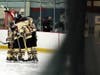 North Haven celebrates a goal.