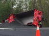 Crews work at the scene of a fatal crash on I-91 in Middletown on Thursday afternoon.