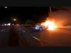A vehicle caught fire after a crash near Exit 32 on I-95 in Stratford, according to officials.