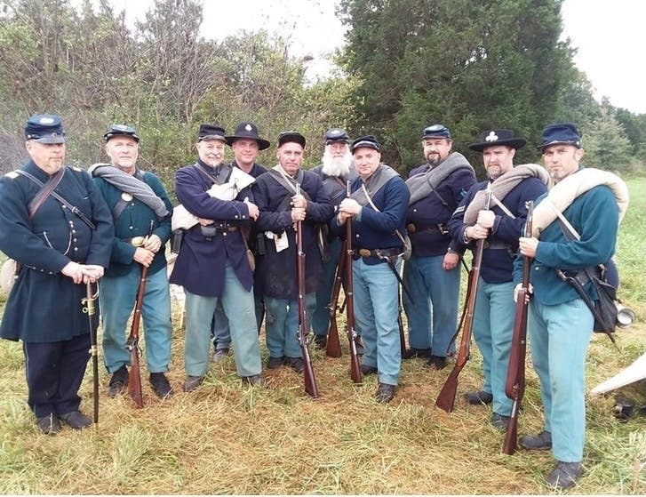 Members of the 8th Regiment Connecticut Volunteers, Company A are participating in the West Haven centennial exhibit, “Hubbard Farms,” from 11 a.m. to 4 p.m. Saturday in Hubbard Farms Park on Hubbard Road.