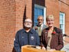 Westies Care founder and President Phil Liscio receives an embroidered “Italian American of the Year” jacket from Mayor Nancy R. Rossi at West Haven’s 22nd Italian Heritage Celebration at City Hall on Friday. Looking on is Louis P. Esposito Jr.