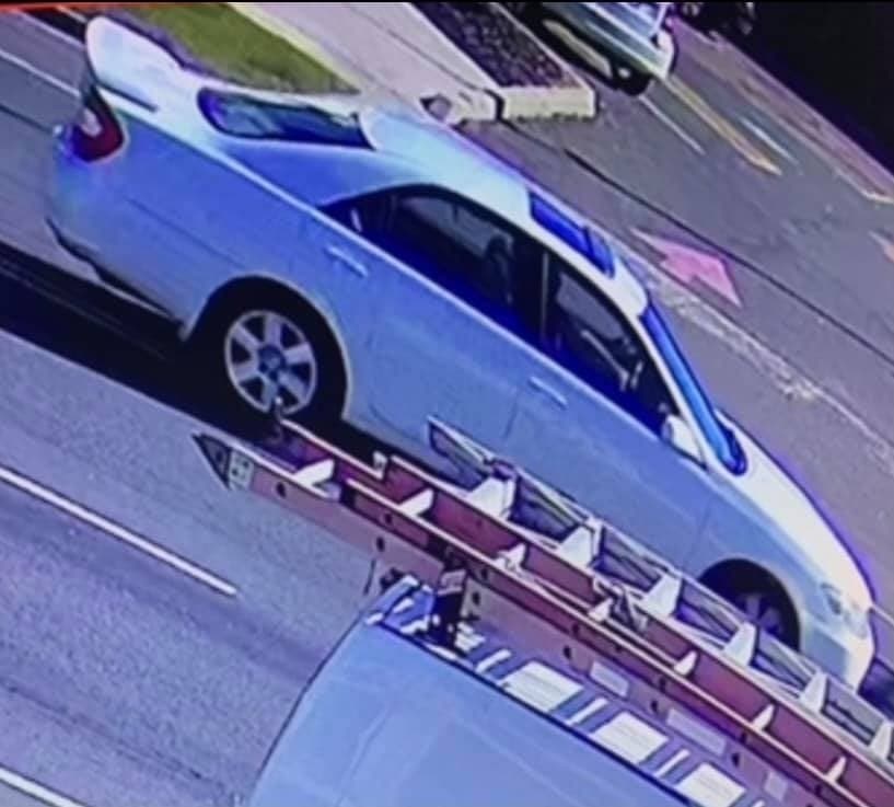 Surveillance image of the vehicle that struck a bicyclist and left the scene, according to police.