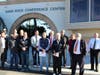 City and state officials joined executives of New England Brewing Co. on Monday to announce a tentative lease agreement to relocate the Woodbridge craft brewery to the former Savin Rock Conference Center in West Haven.