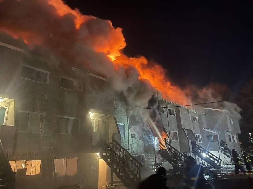No injuries were reported, but nearly 50 people were displaced from their homes after Monday night's fire, according to Hamden Mayor Lauren Garrett.