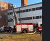 Firefighters responded to a fire at the former Hamden Middle School building on Newhall Street on Sunday, according to officials.