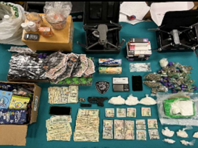 Items seized by the Middletown Police Department.