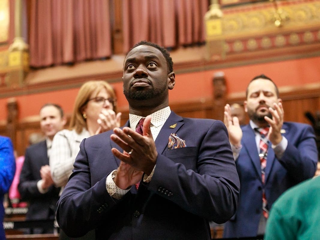 State Rep. Quentin “Q” Williams during the opening day of the 2023 General Assembly session on Wednesday. He was killed in a crash with a wrong-way driver early Thursday morning on Route 9 in Cromwell.
