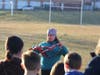 Musher Liz Chapman talks to students during Monday night's presentation at Sheehan High School.
