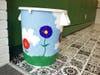 The Earth Day-inspired bin was painted by Cam Darling, one of the baristas at Green Kettle Coffee.