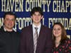 Sheehan's Shane Salvador with parents Ana and Peter Salvador.