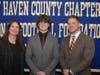 Sheehan's Austin DiPasquale with mother Jessica and coach John Ferrazzi.