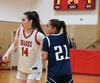 Sacred Heart Academy senior Maddy Burke (14) scored a game-high 16 points for the Sharks against Lauralton Hall on Thursday.