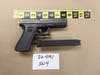 Glock 22 40 caliber pistol seized by police.