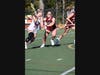 Lyman Hall senior captain Ellie Madancy (22) tries to make her way past the Sheehan defense in Friday's game at Fitzgerald Field in Wallingford.