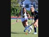 Hamden's Giuliana Oddo battles a Lauralton Hall player for control of the ball in Monday's game in Milford.