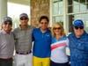  L to R - Kenwood Gaines, Tommy Foster, sponsor, Steve Azar, Music Honoree, Ann Liguori, Host, Gary Valentine, actor/com