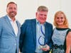 Jim Halpin, Board Member, Business Honoree Robert Bicocchi, Senior Property Manager with CBRE and Ann Liguori, Host  