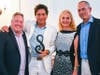 Gary Valentine, actor/comedian, Steve Azar, Music Honoree, Ann Liguori, Host, and Tom Foster, Sponsor  