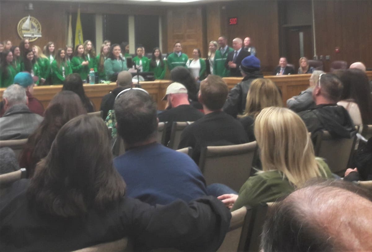 Brick's girls soccer team is honored.Tuesday; audience members waited more than 2 hours to speak on the marijuana ban.